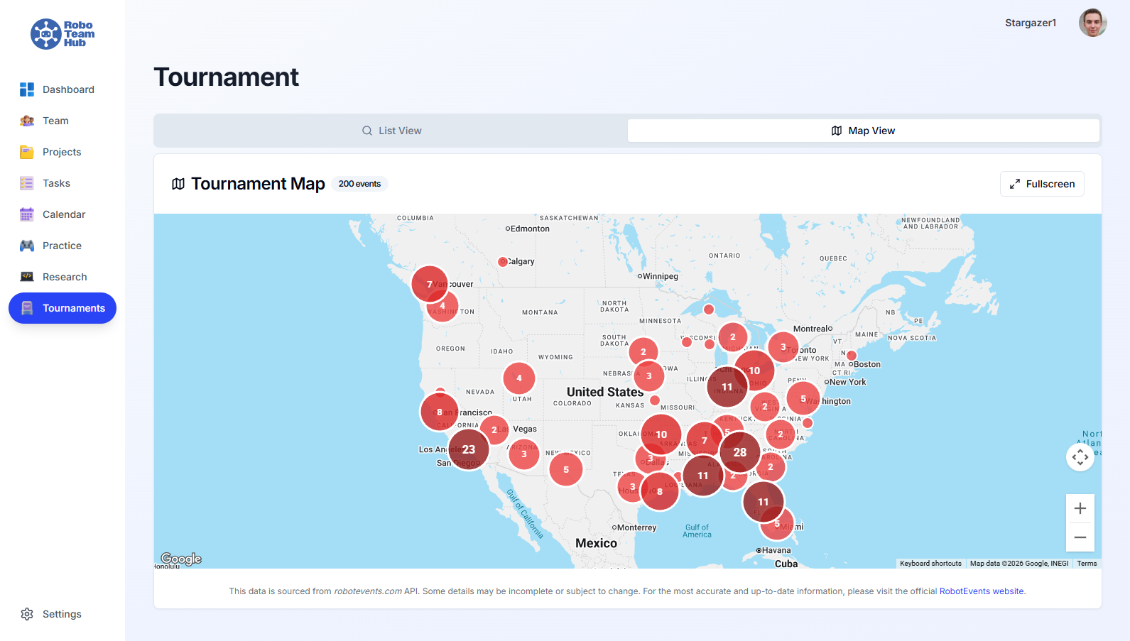 Tournament Map Discovery